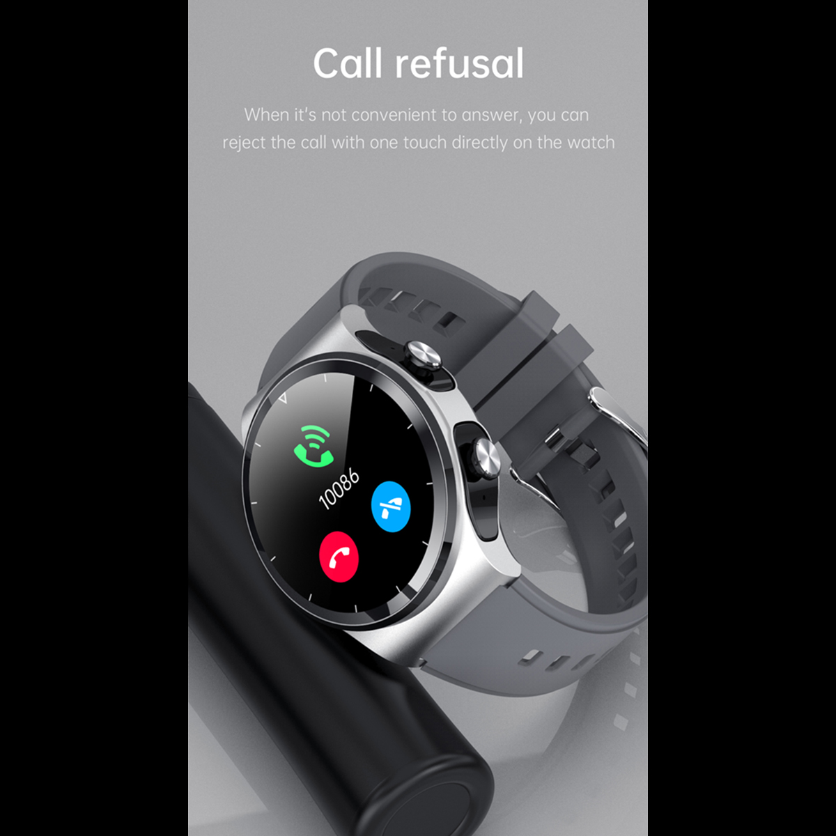 Smart Watch Reloj Inteligente Gt69 Metal 2 En 1 Audífonos Tws NEGRO FRALUGIO.
