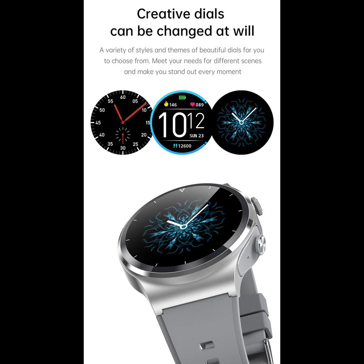 Smart Watch Reloj Inteligente Gt69 Metal 2 En 1 Audífonos Tws NEGRO FRALUGIO.