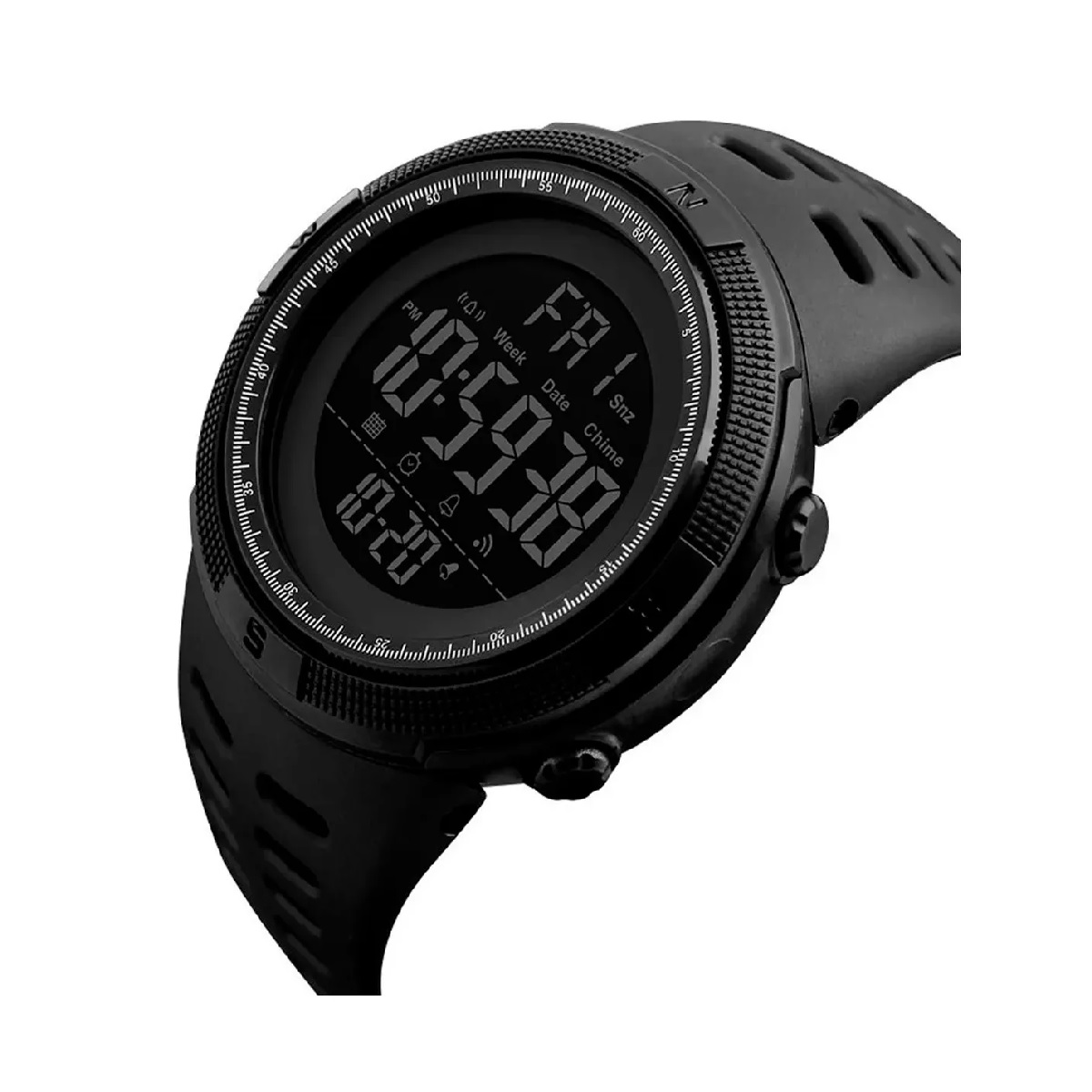 Reloj Hombre Deportivo Digital Resistente Al Agua Negro con Negro.