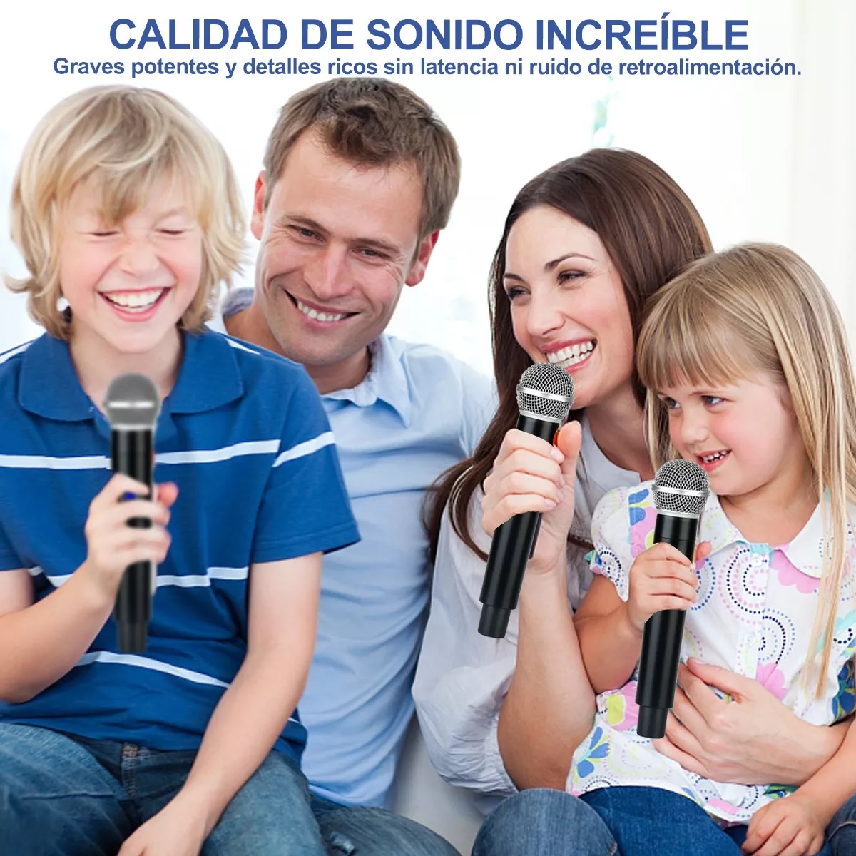 Set Micrófonos Inalámbricos Uhf Micrófono Dinámico Cantante.