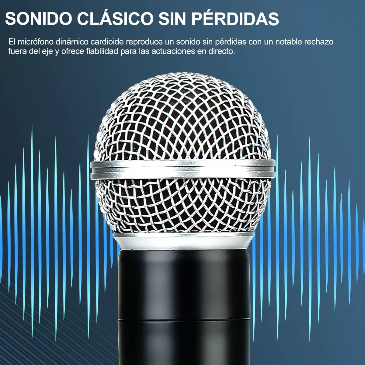 Set Micrófonos Inalámbricos Uhf Micrófono Dinámico Cantante.