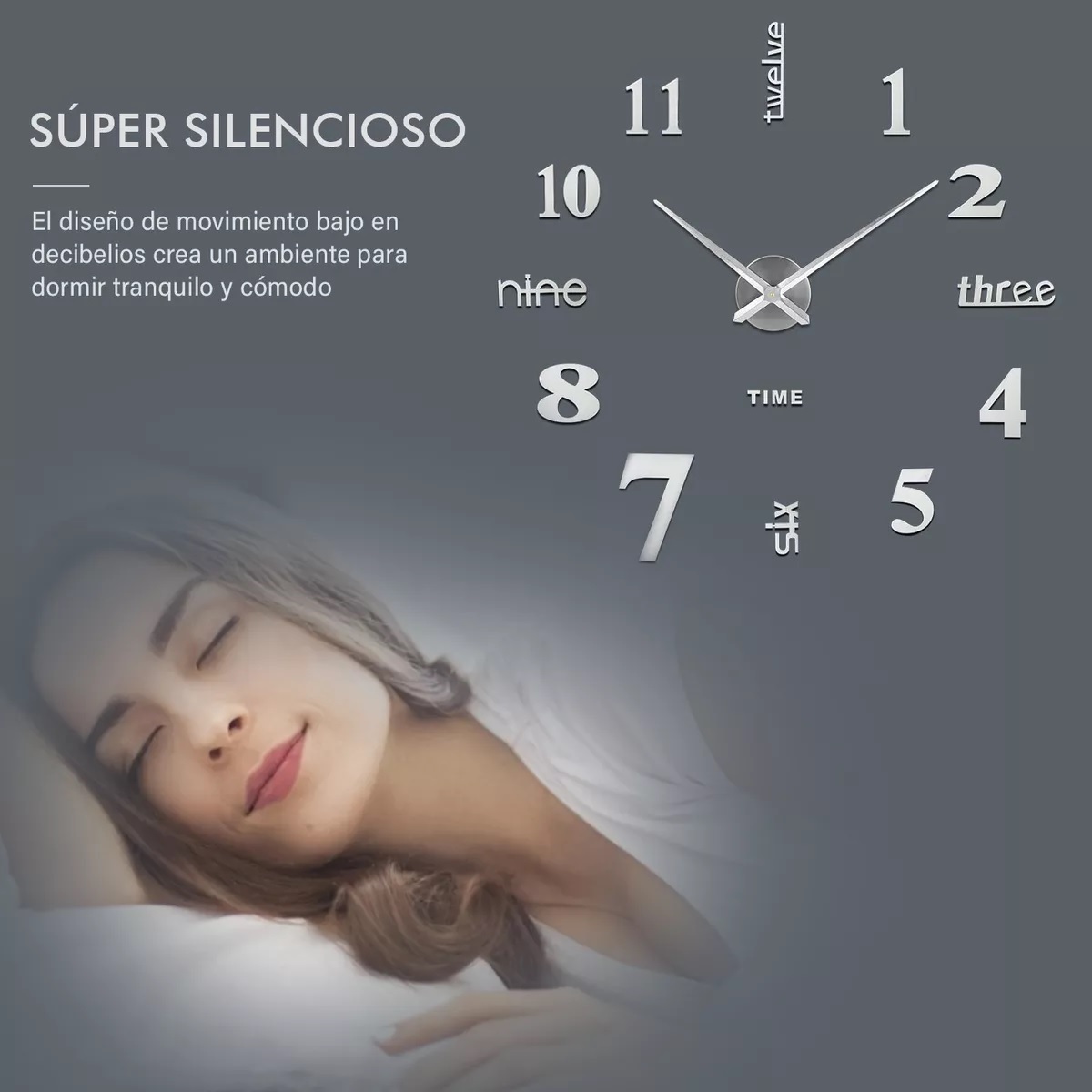 Reloj De Pared 3d Moderno Grande De Cuarzo Y Acrílico Nuevo.