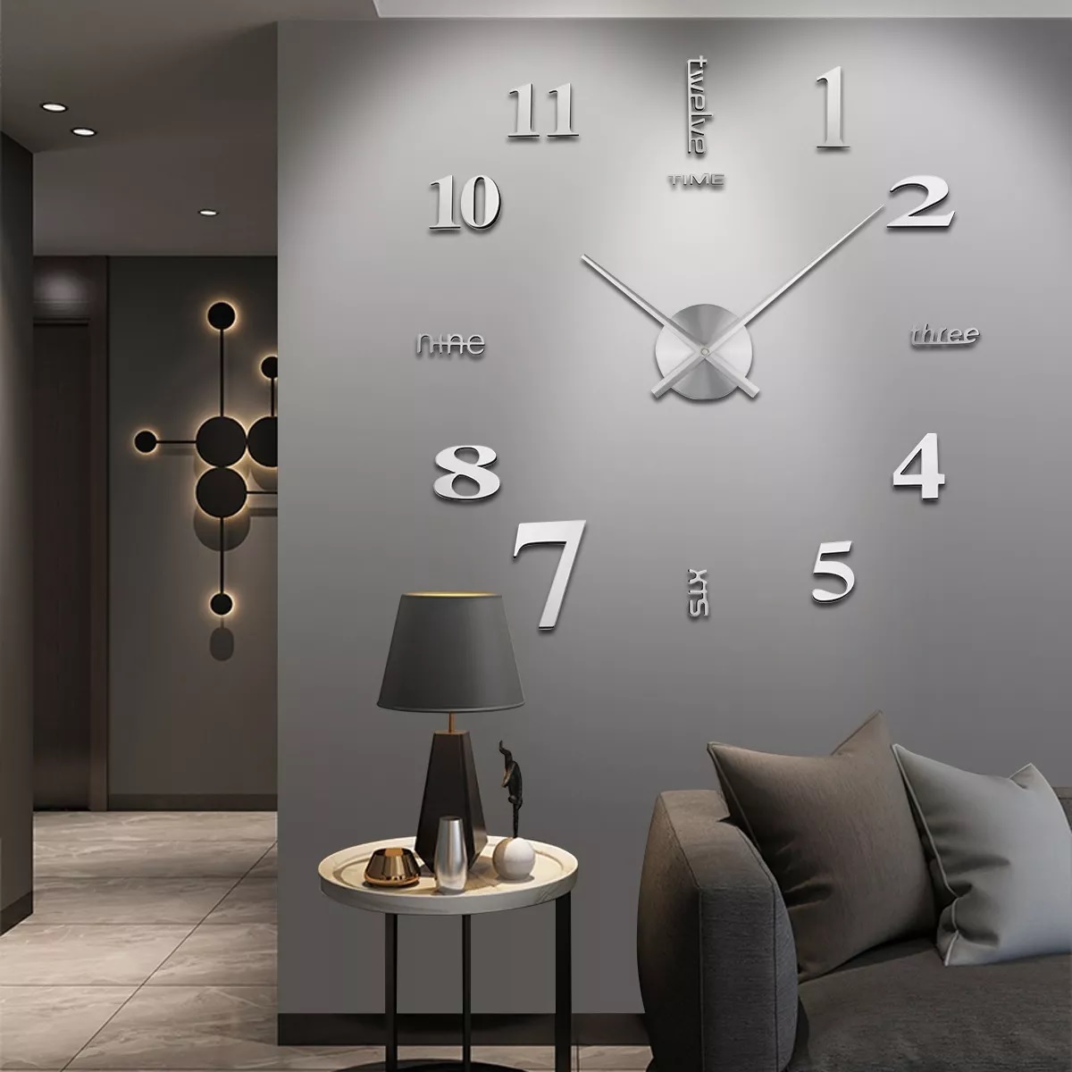 Reloj De Pared 3d Moderno Grande De Cuarzo Y Acrílico Nuevo.