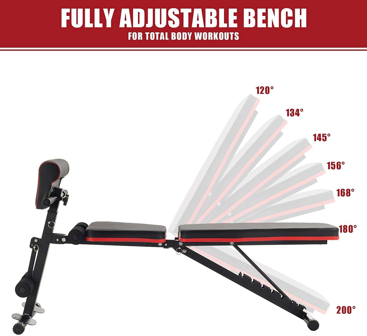 Banco Plegable Multifuncional Con Ligas, Entrenamiento Gym.