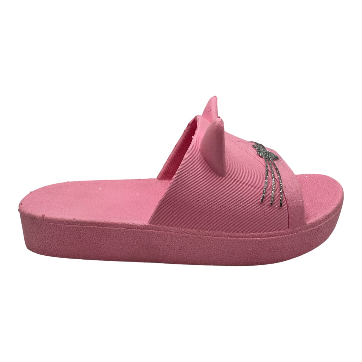 Sandalias De Gatito Para Niñas Con Glitter.