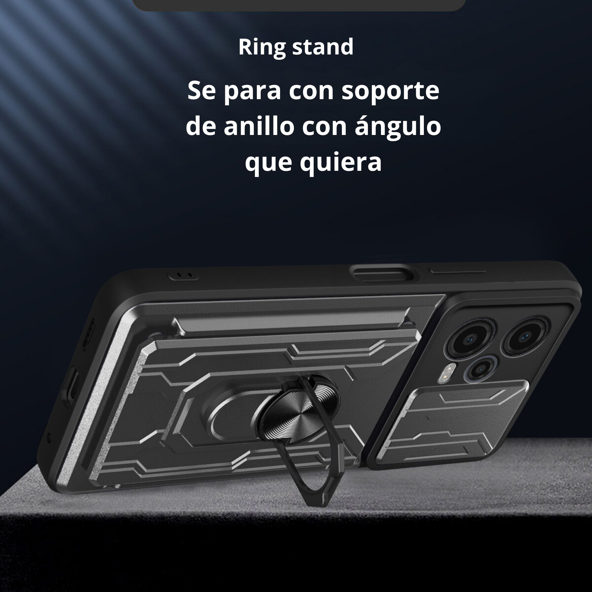 Funda Anillo y Tarjetero Card Slot para Oppo A38