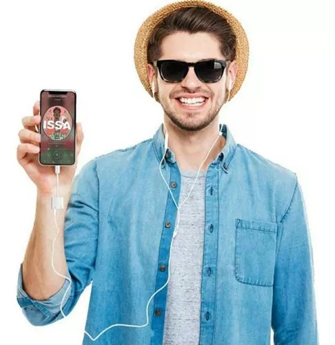 Adaptador Doble Compatible iPhone Carga Audio Llamadas Music.