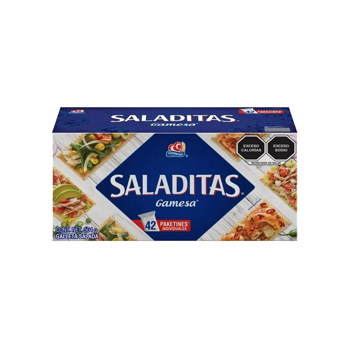 Galletas Gamesa Saladitas 42 Paketines Individuales De 12 G