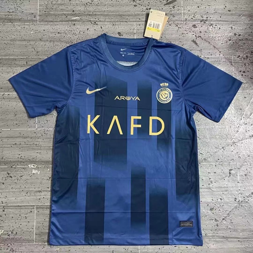 Nuevo! Jersey Al Nassr Arabia 2023/2024 Visita Azul Cristiano Ronaldo CR7 Niño Youth Talla 4 - 5 años.