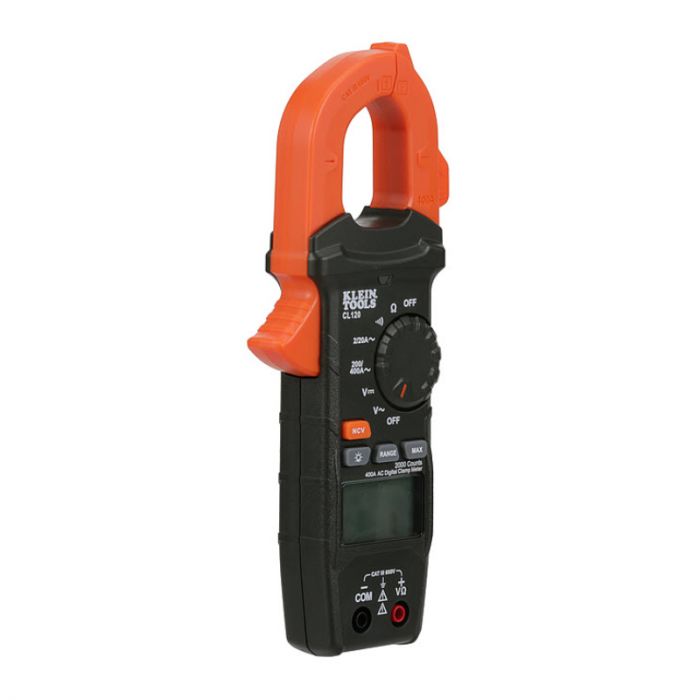 Multímetro digital de gancho de rango automático de 400 A CA CL120 Klein Tools.