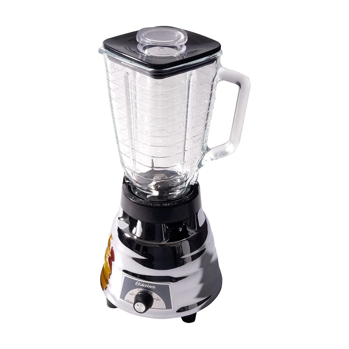 Licuadora cromada de 2 velocidades vidrio Oster 450-20.