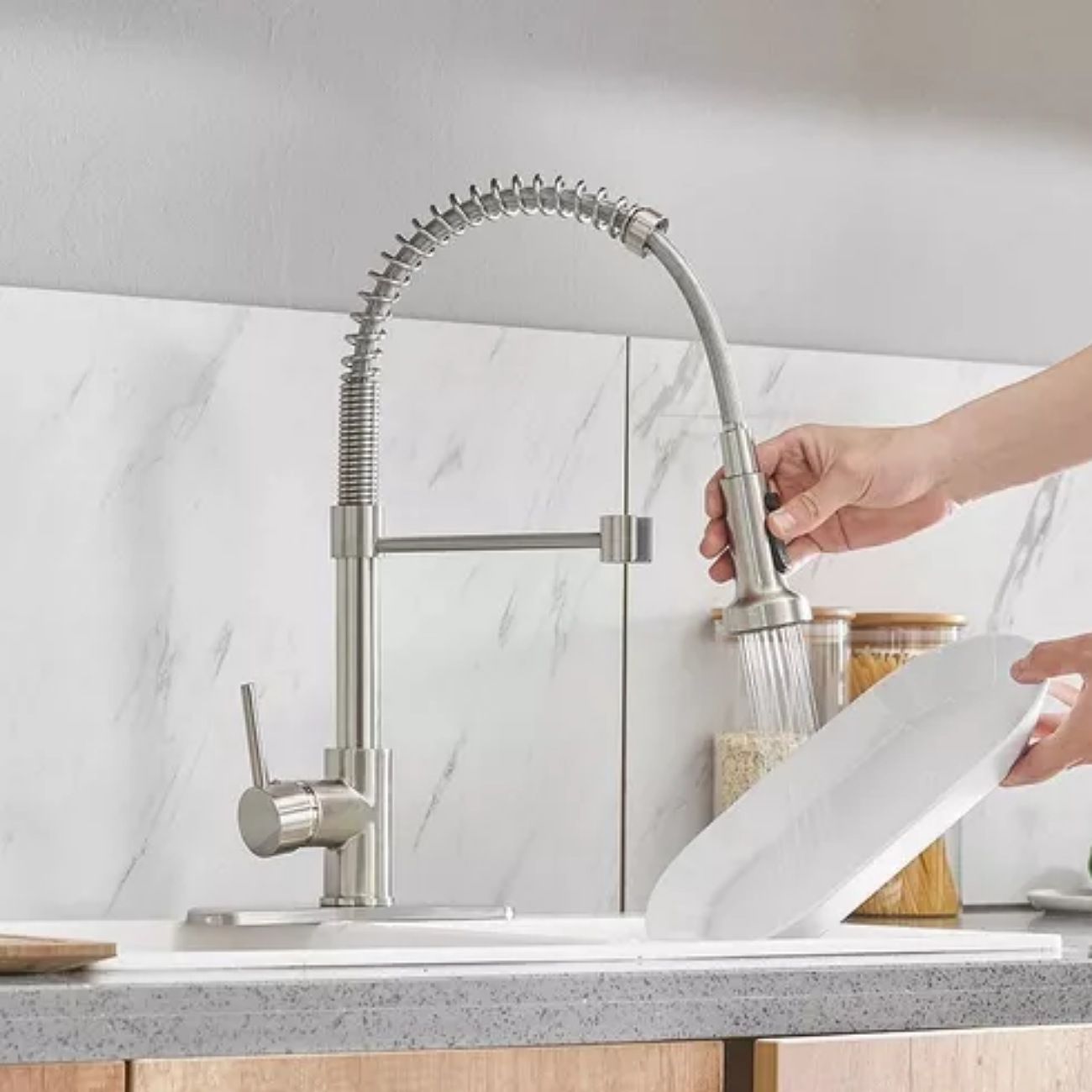 Weluvfit Grifo Mezclador Cocina Monomando Fregadero Llave