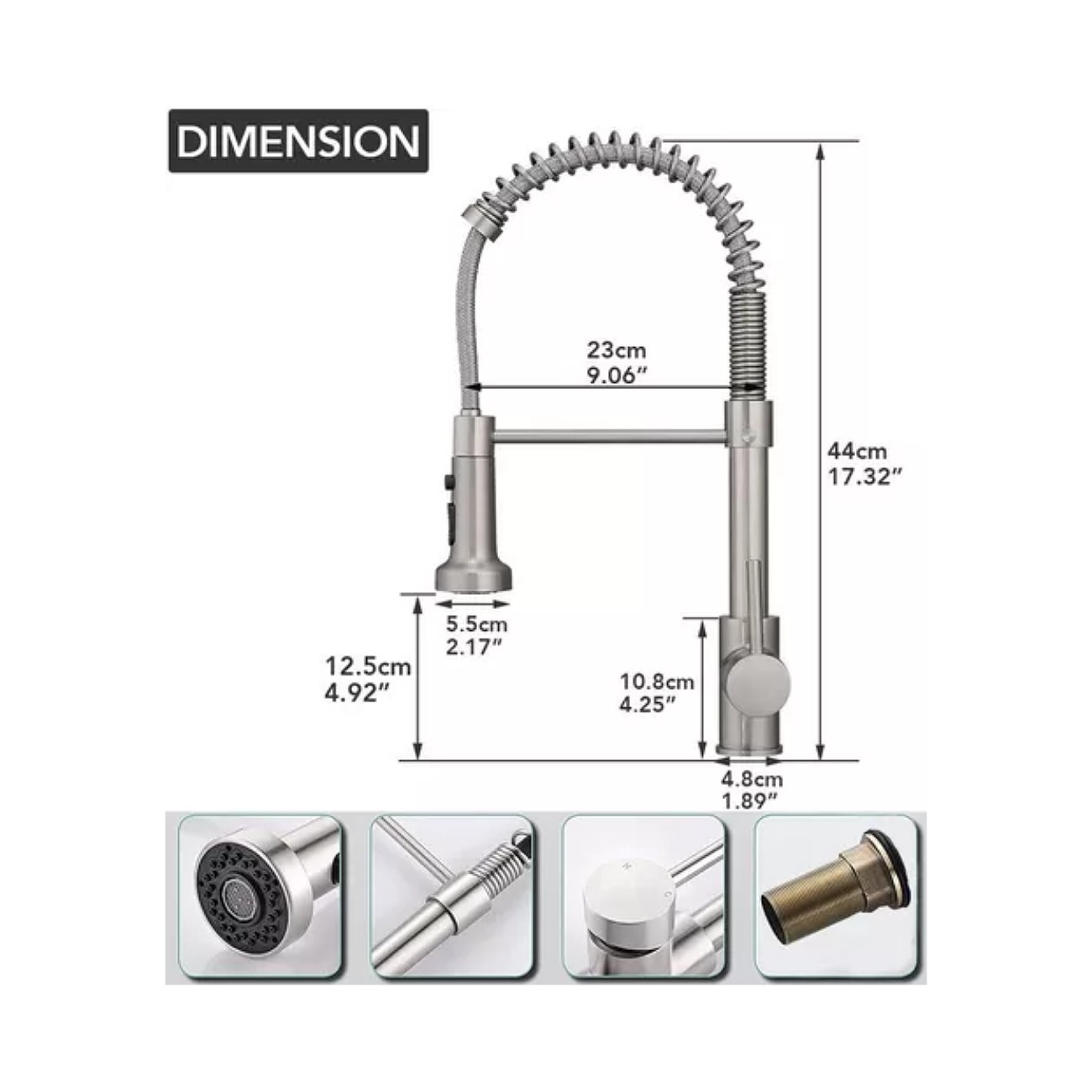 Weluvfit Grifo Mezclador Cocina Monomando Fregadero Llave