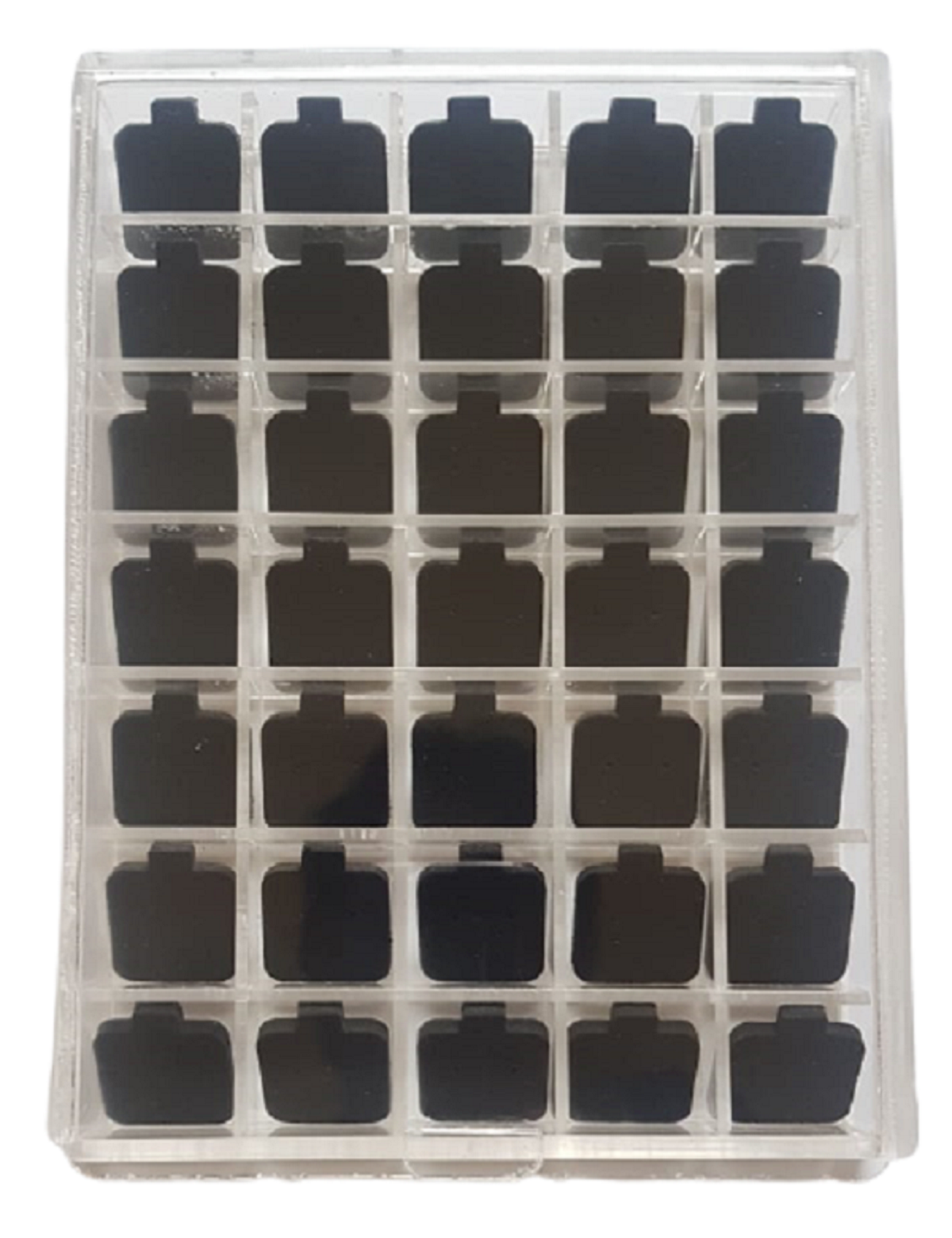 Caja de Acrílico para aretes de 35 divisiones (Almohadillas Blancas o Negras de Regalo)