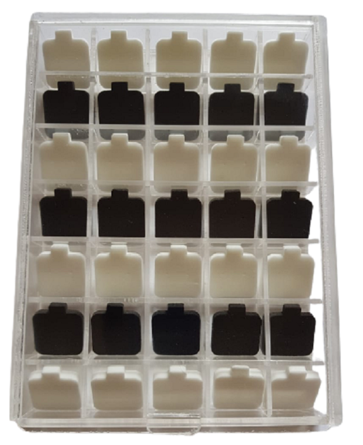 Caja de Acrílico para aretes de 35 divisiones (Almohadillas Blancas o Negras de Regalo)