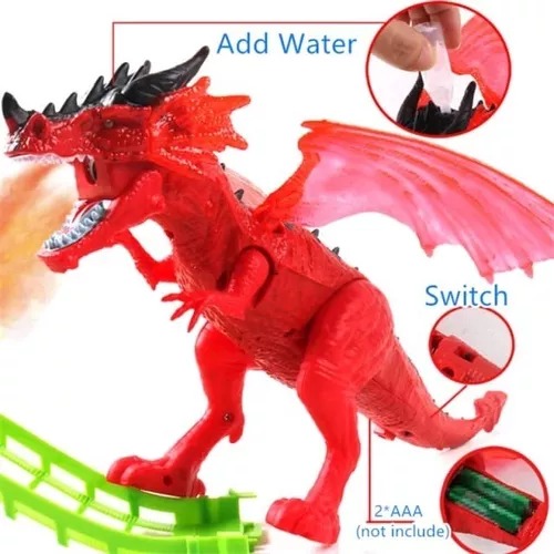 Pista Spray Dinosau Carreras Dragón Lanza Vapor 170 Pz 369cm.