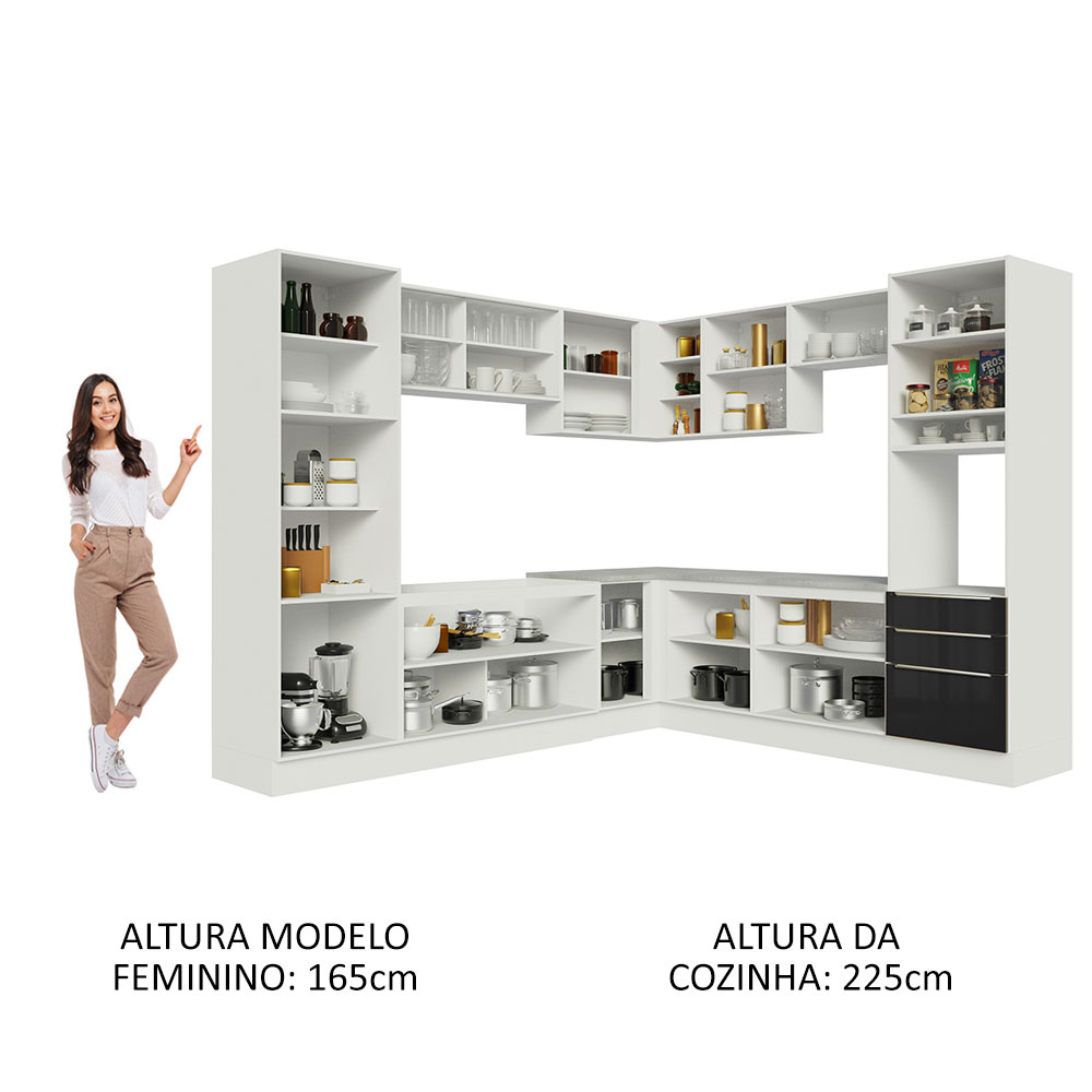 Cocina Integral Completa Modular Madesa Lux 546cm BN 02.