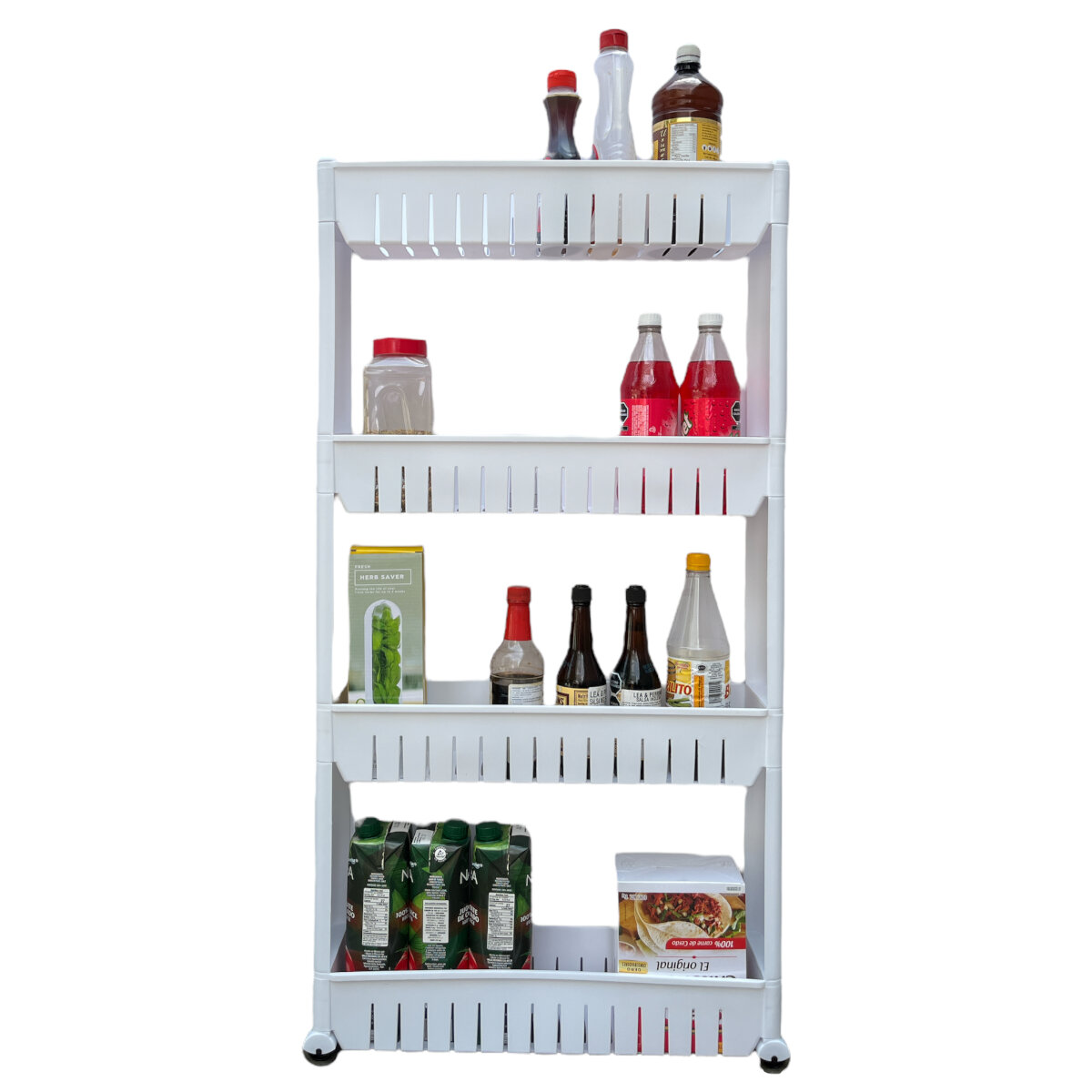 Carrito Rack Anaquel Estante Organizador 4 Niveles Con Ruedas Delgado