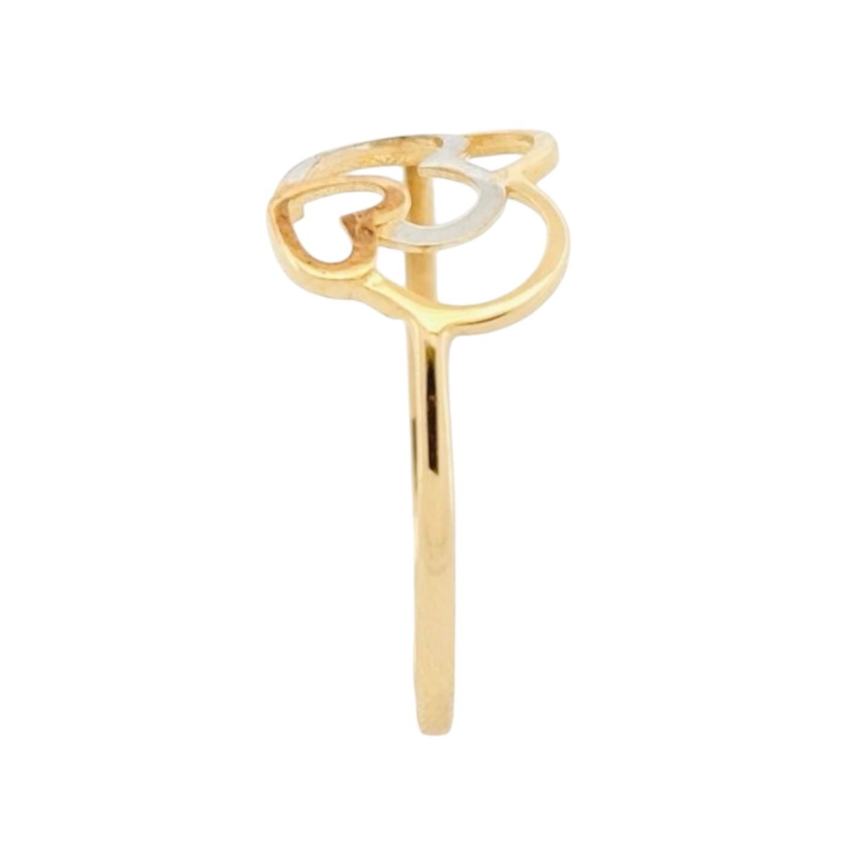 Anillo Corazones Oro Florentino 14 K + Obsequio.