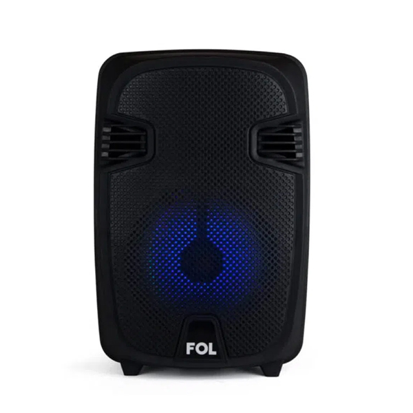 Bocina Fol Bluetooth Micrófono Karaoke Música Inalámbrica Color Negro