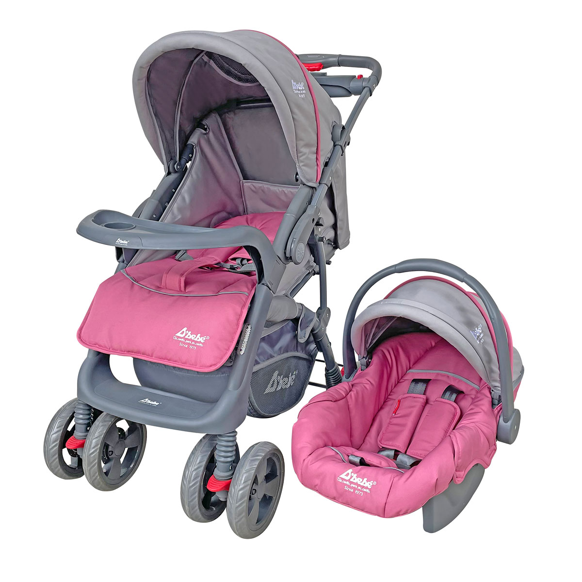 Carriola Sistema de Viaje D'bebé Aventura Rosa