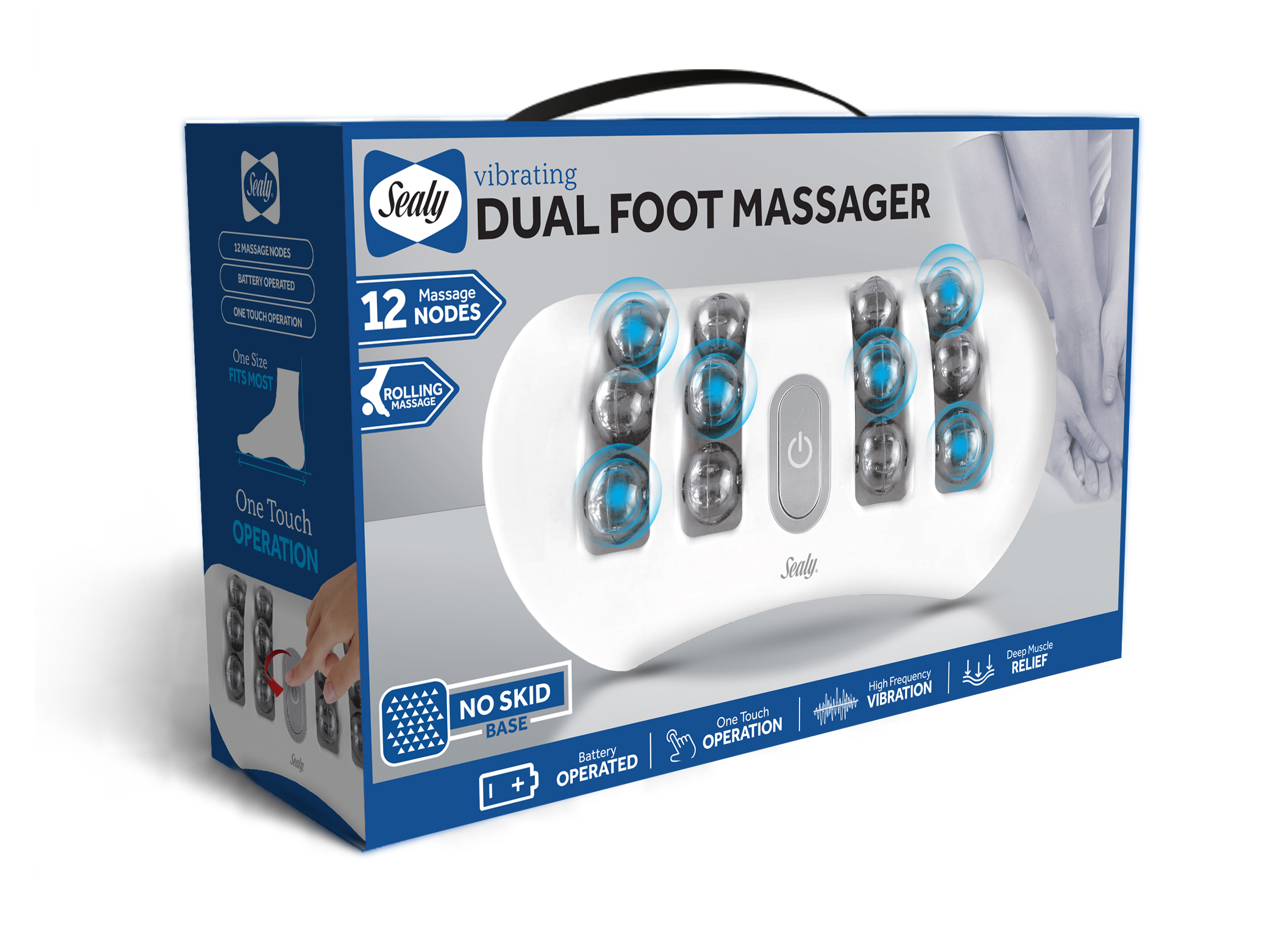 Masajeador De Pies 12 Nodos Portátil Recargable Sealy.