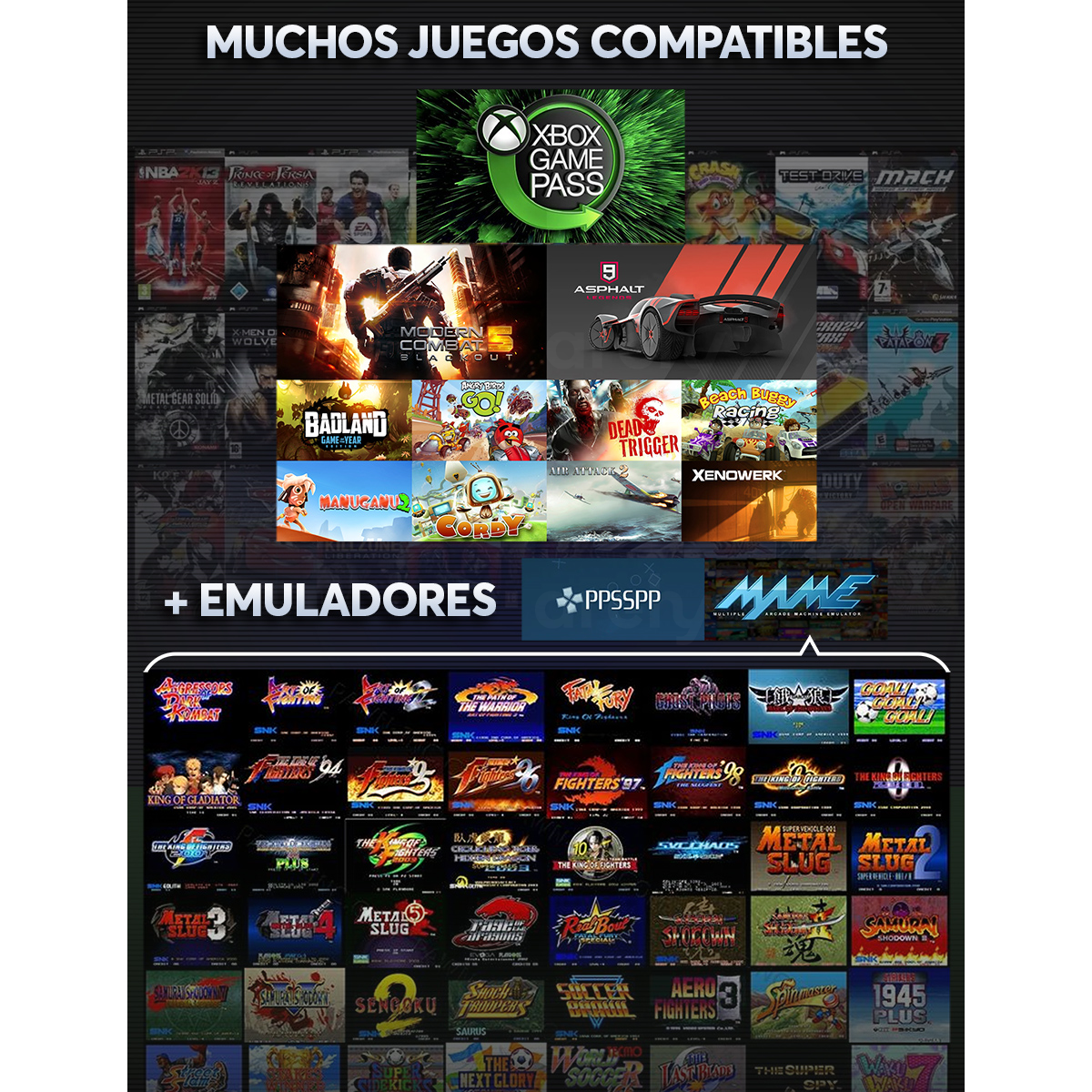 Mando Control Gamepad Archy Joystick Compatible con Android inalámbrico con Bluetooth, Soporte Celular y Agarre cómodo