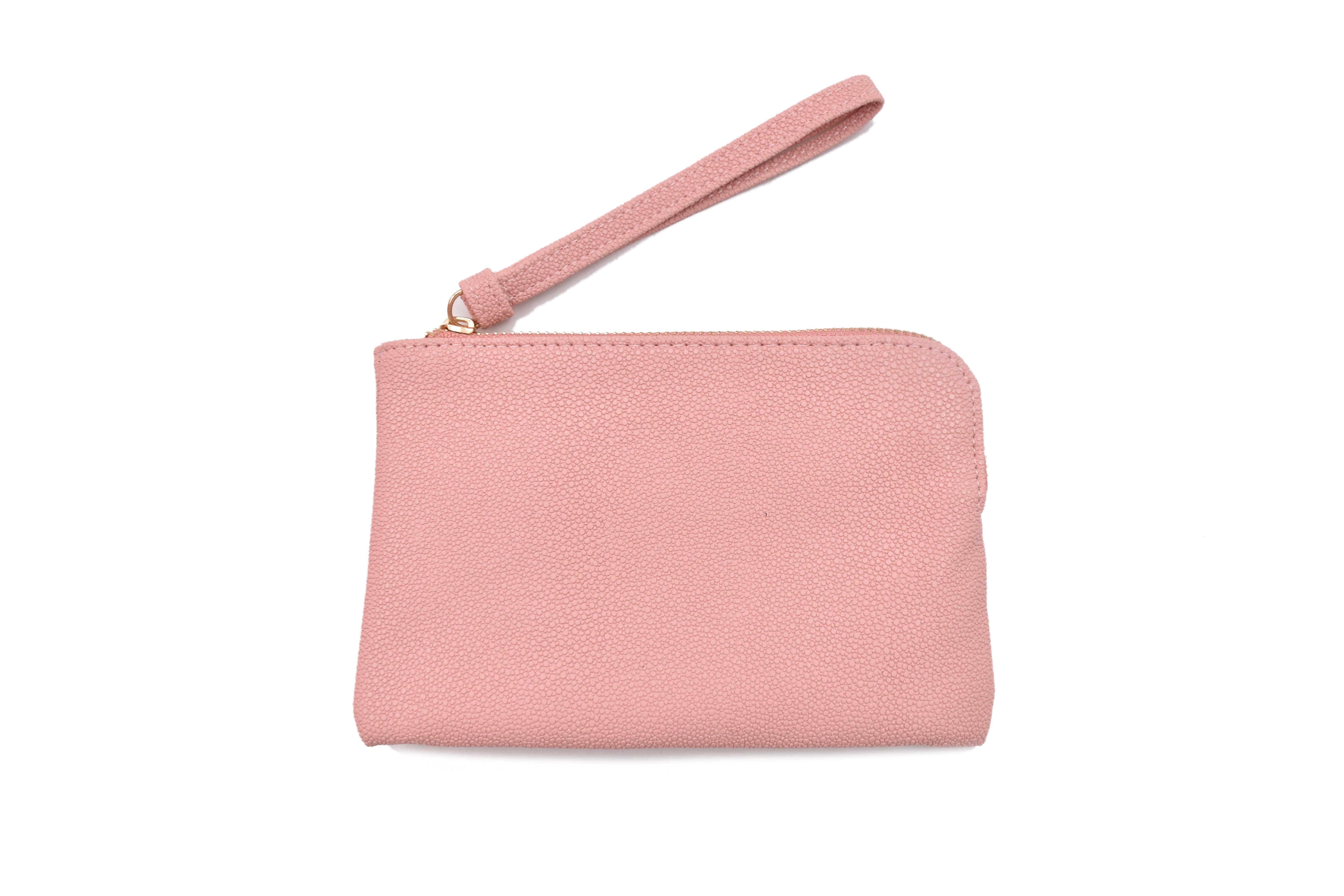 INVIGORATE, Cartera con correa muñequera palo de rosa  