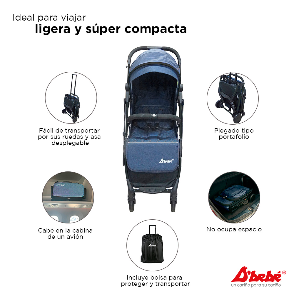 Carriola para Viaje D'bebé Wing Azul.