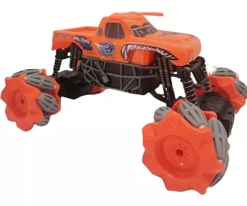 Camioneta Rage Cuerno Naranja Speed 4x4 R/c Tracción Lateral Luces Sonido.