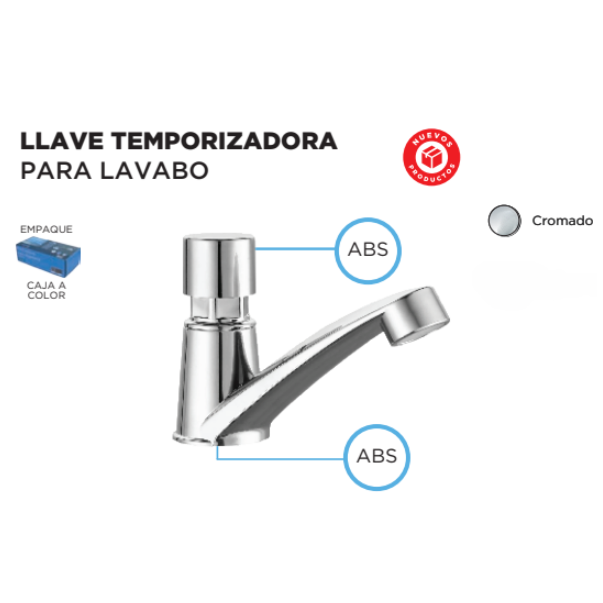 Llave de ABS para Lavabo con Temporizador CNX.