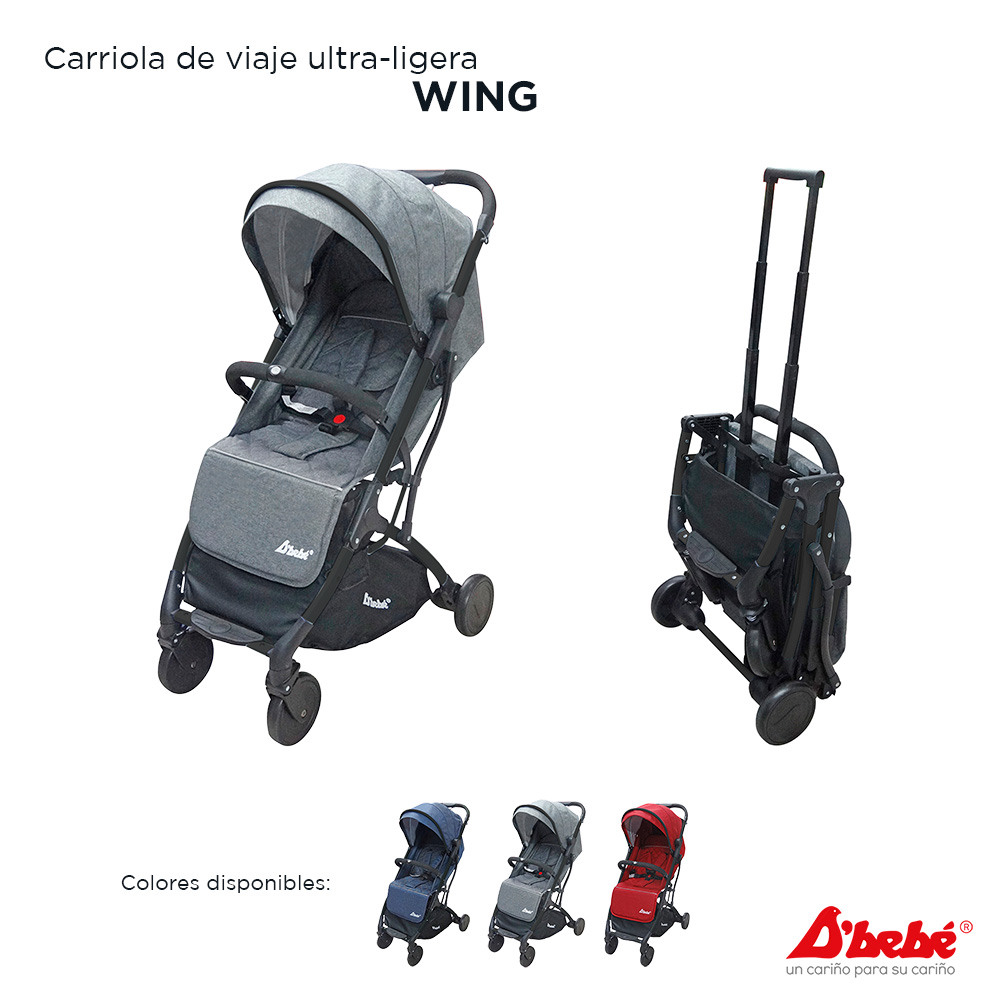 Carriola para Viaje D'bebé Wing Gris.