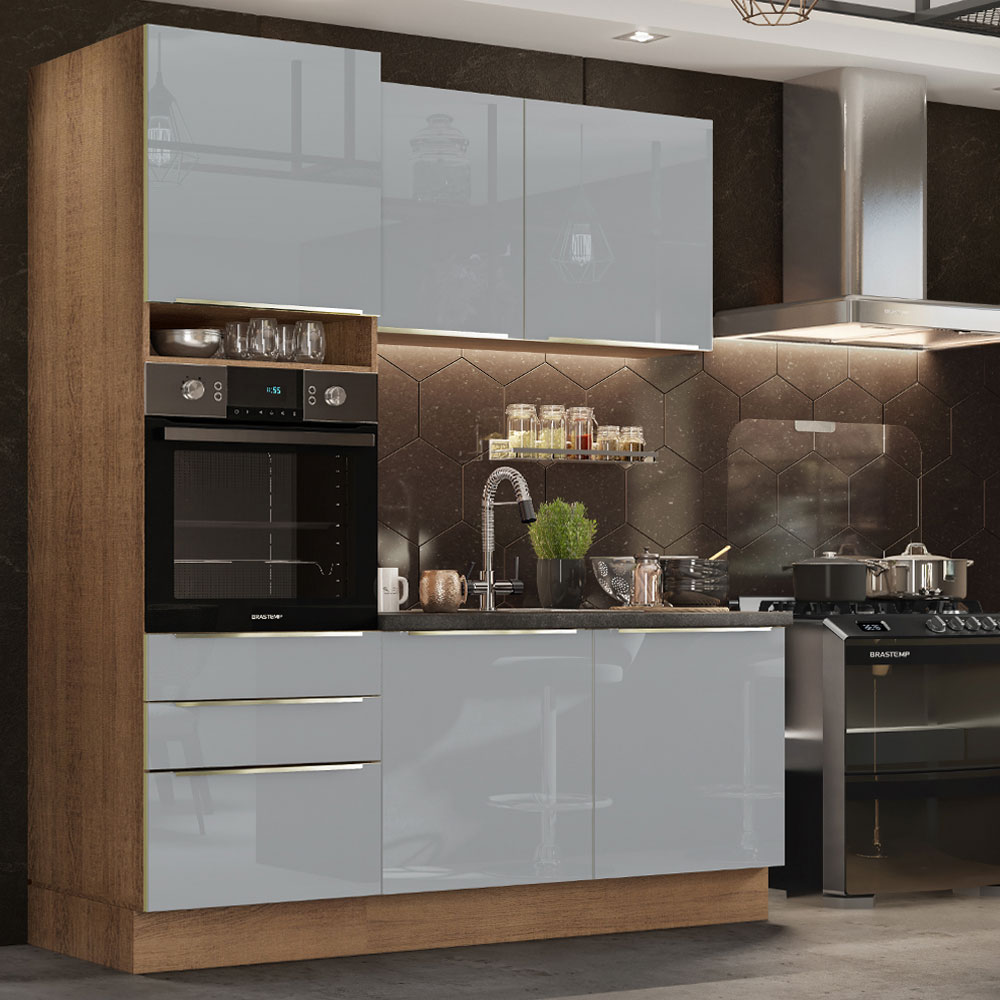 Cocina Integral Completa Modular Madesa Lux 180cm MG 01.