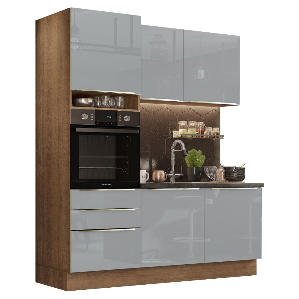 Cocina Integral Completa Modular Madesa Lux 180cm MG 01.