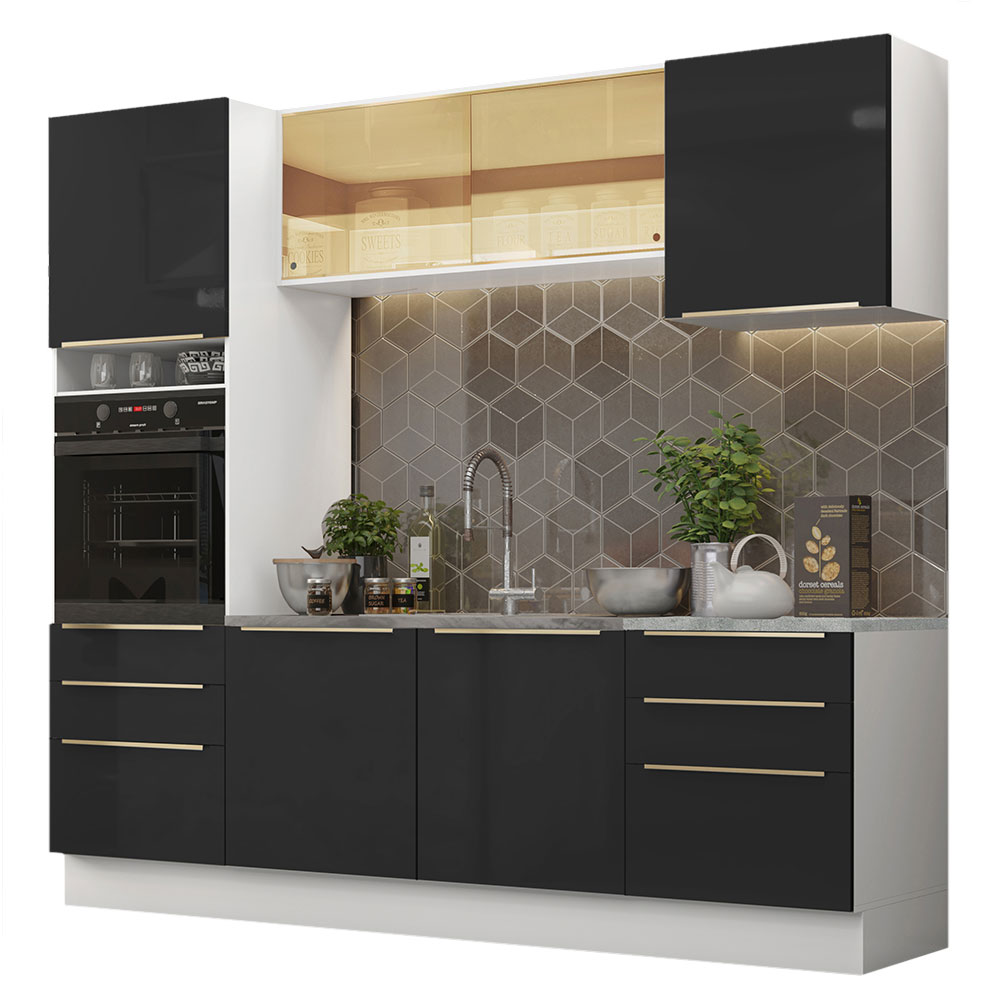 Cocina Integral Completa Modular Madesa Lux 240cm BN 02.