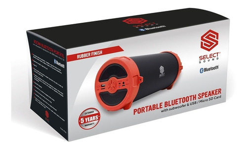Bocina Portátil Bluetooth, Fm, Subwoofer, Select Sound Color Rojo