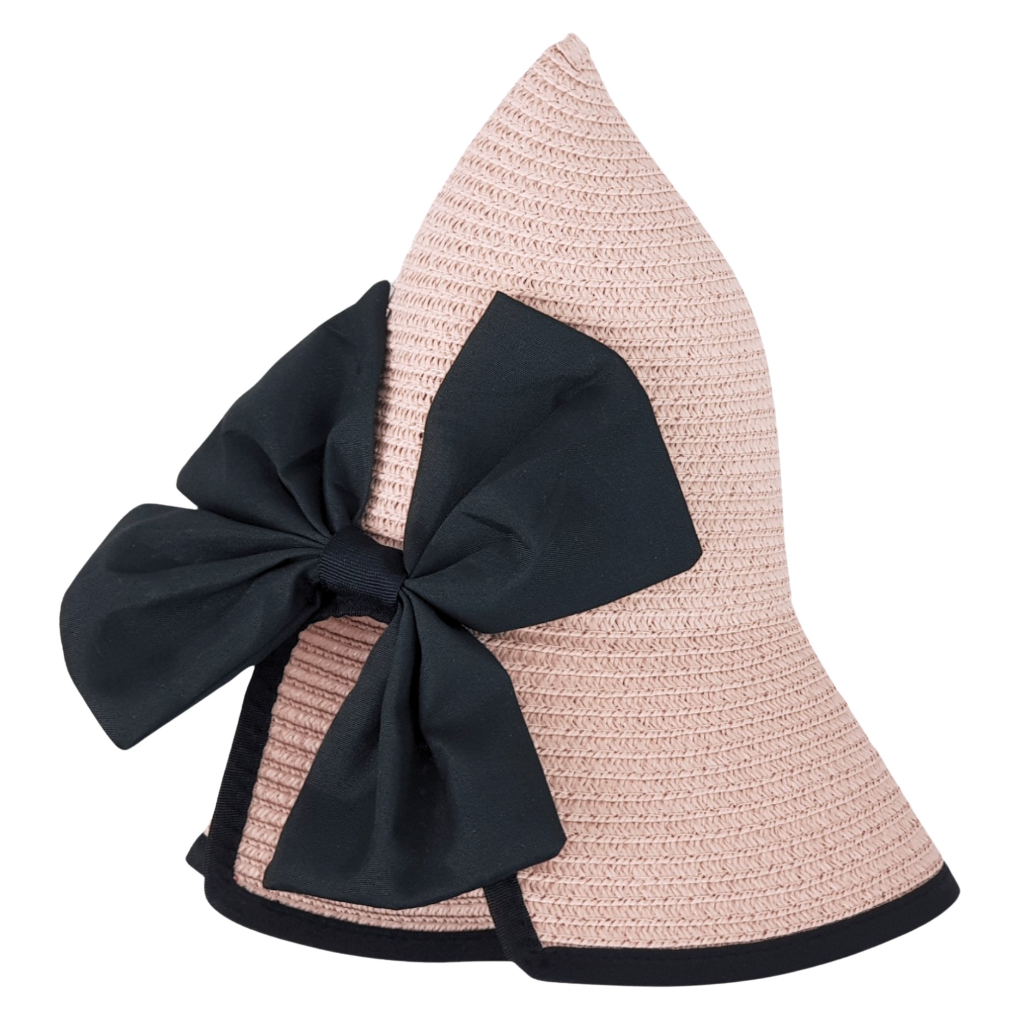 Sombrero de Mujer para Sol Playa Protección Paja Plegable Transpirable - Rosa.