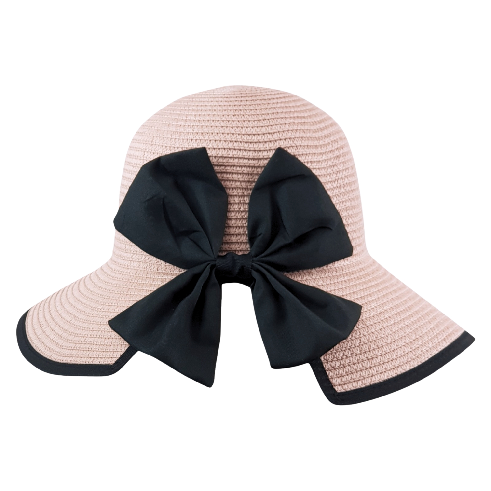 Sombrero de Mujer para Sol Playa Protección Paja Plegable Transpirable - Rosa.