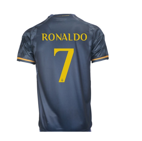 Increible! Jersey Real Madrid 2023/2024 Visita Azul Marino Cristiano Ronaldo CR7 Talla L