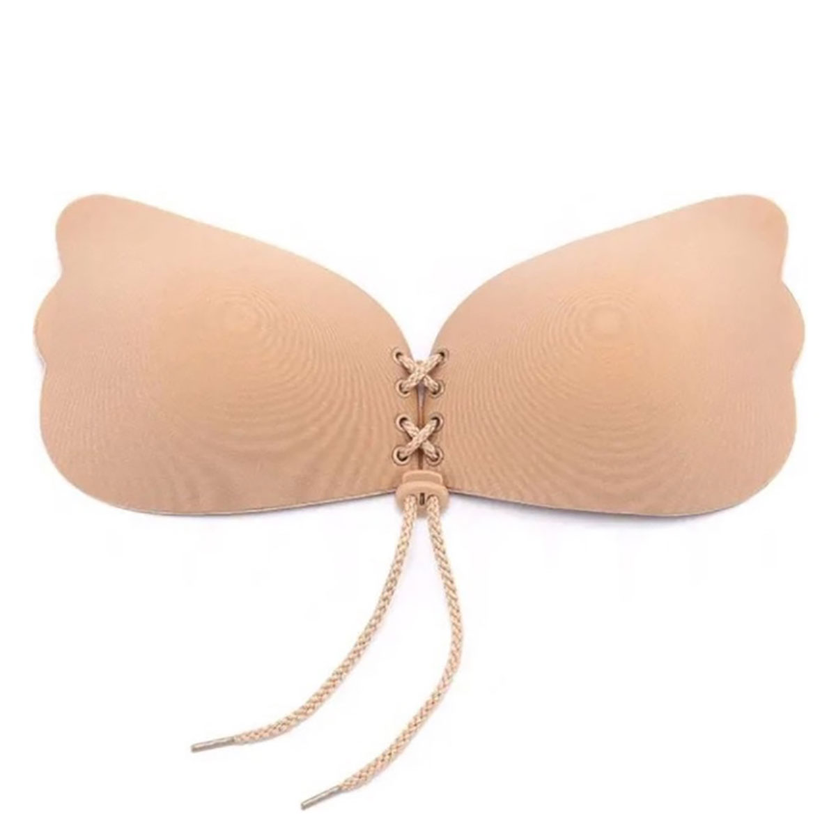 Brasier Adhesivo Sujetador Invisible Push Up Strapless Levanta Busto Con Cordon Delantero Mod.75