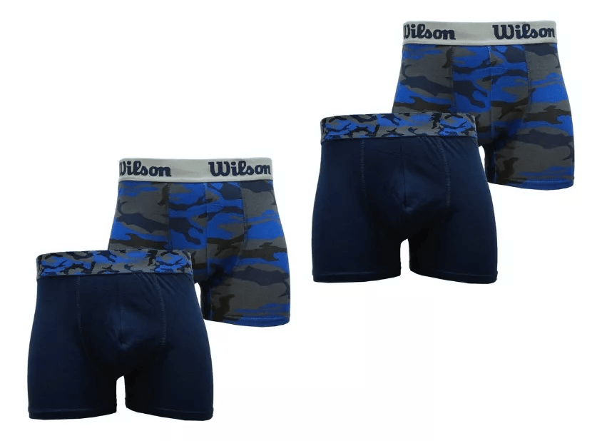 Boxers Wilson Pack 4 Algodón Con Estampado Color Azul Marino 