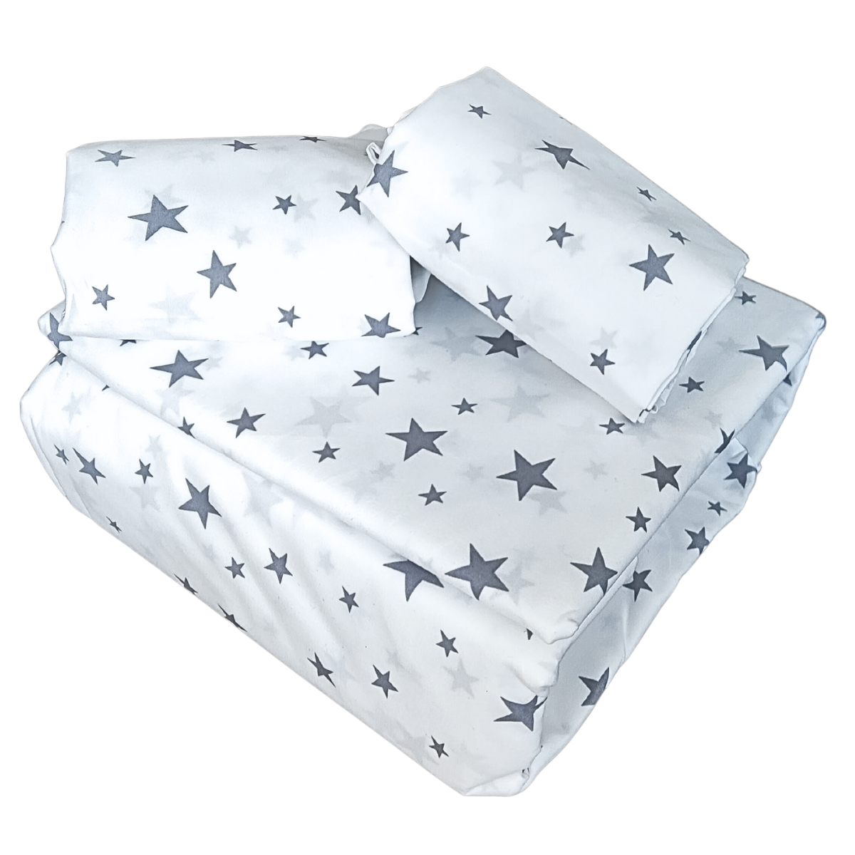 Juego de Fundas para Duvet Koala -Microfibra Ultra suave  -Mat/Queen -Estampada -Estrella Gris.
