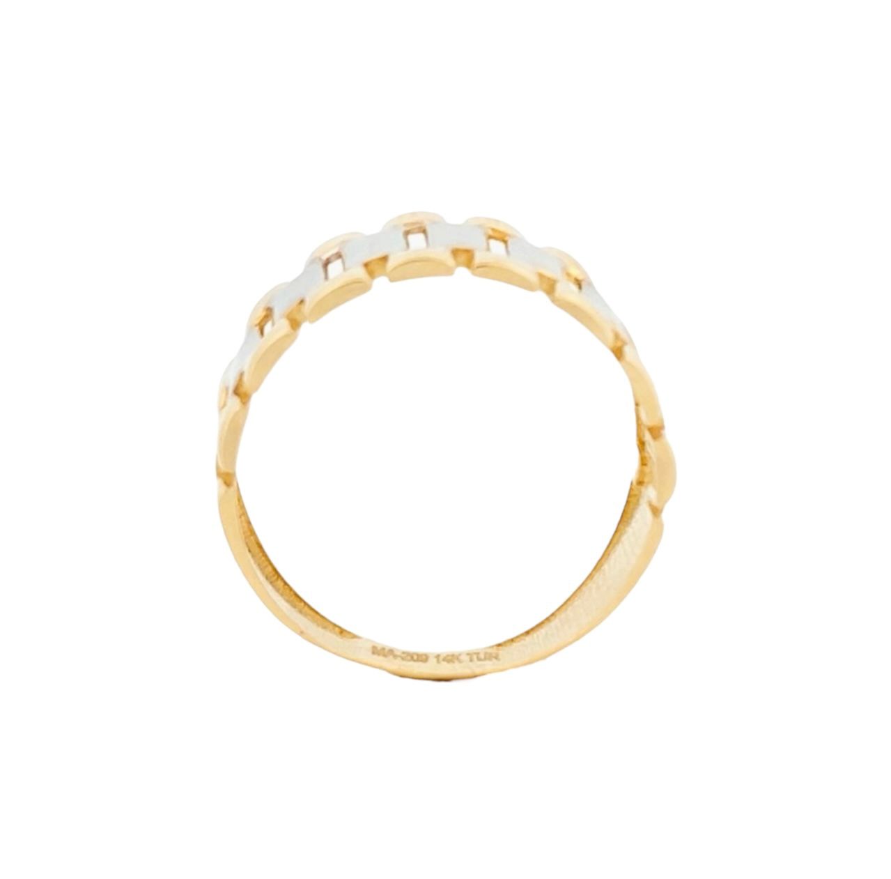 Anillo Tipo Rolex Rígido 2 Oros 14 K + Obsequio.