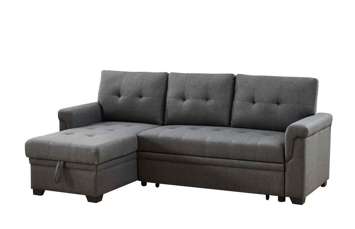 Sofa Cama Lucca 84" Gris Oscuro