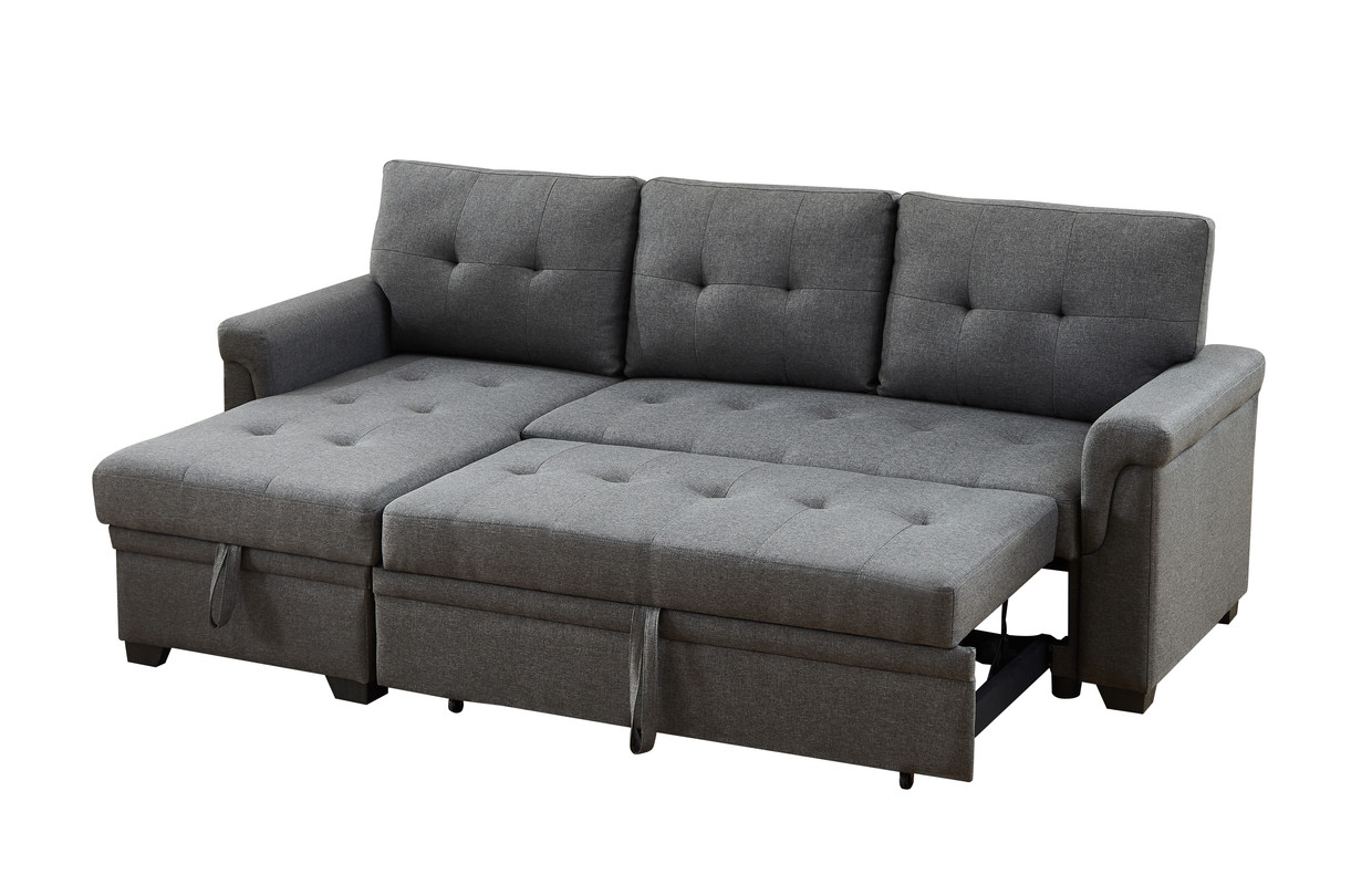 Sofa Cama Lucca 84" Gris Oscuro