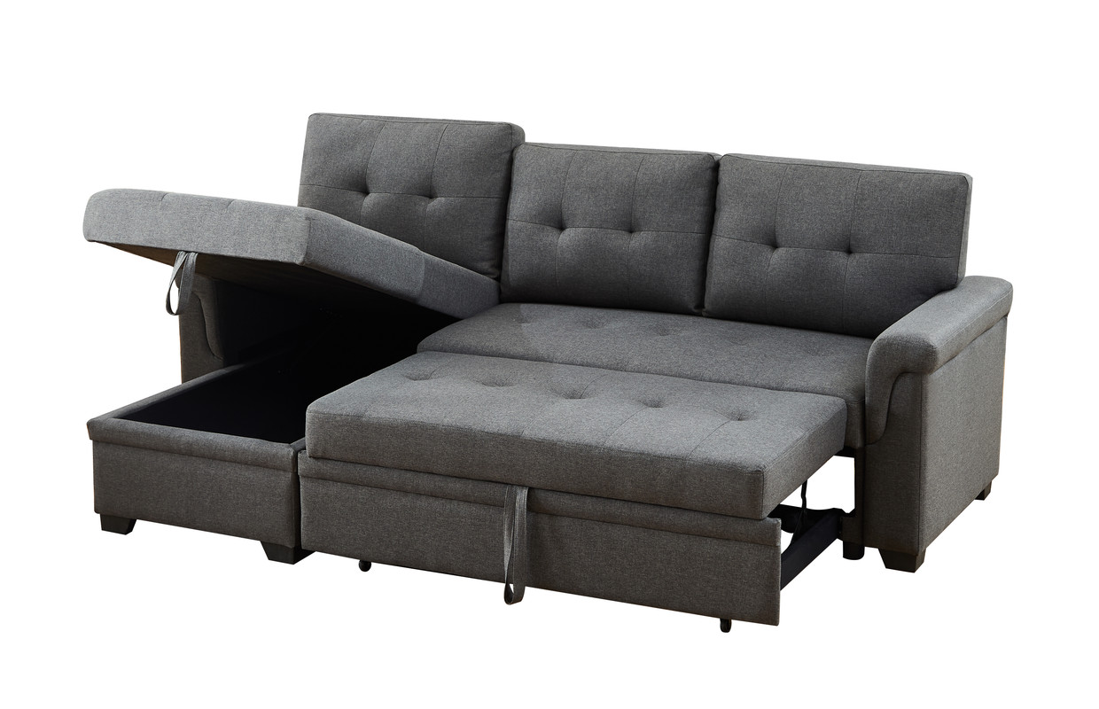 Sofa Cama Lucca 84" Gris Oscuro