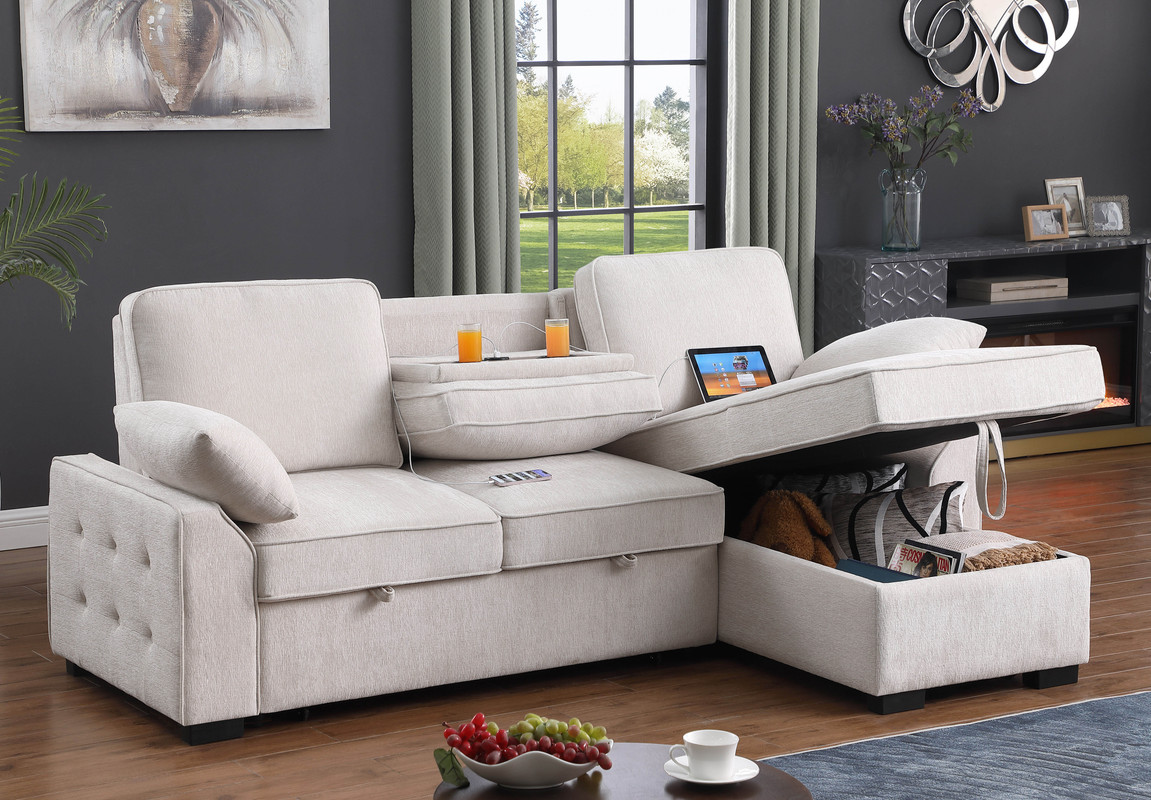 Sofá Cama Mackenzie 91" Beige