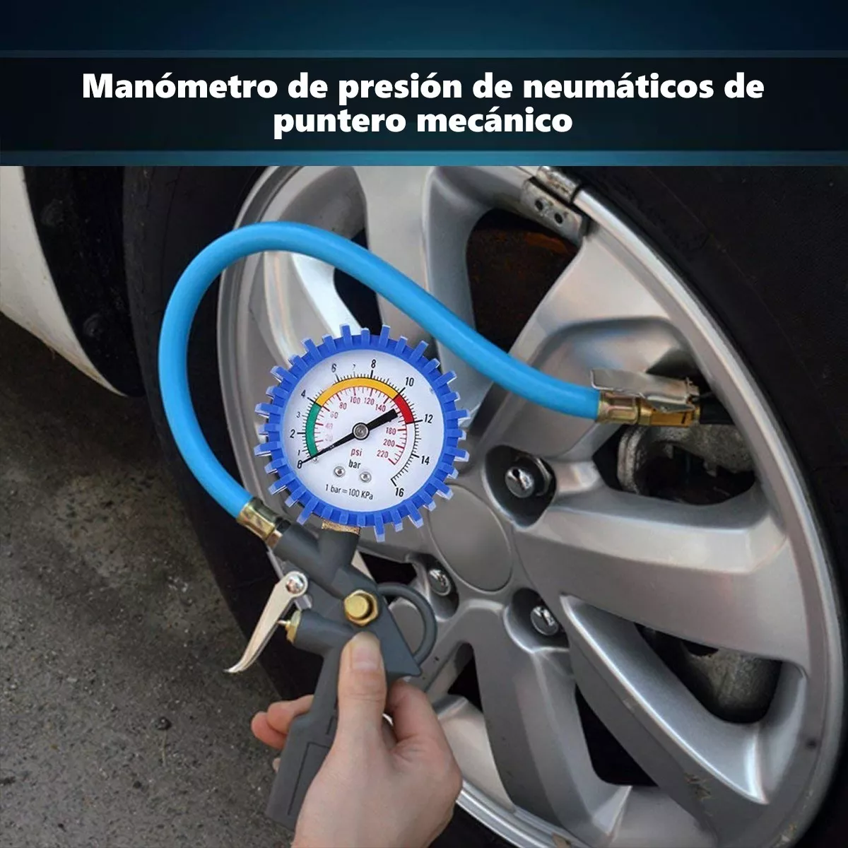 Medidor De Presión De Neumáticos Para Inflar Automóviles.