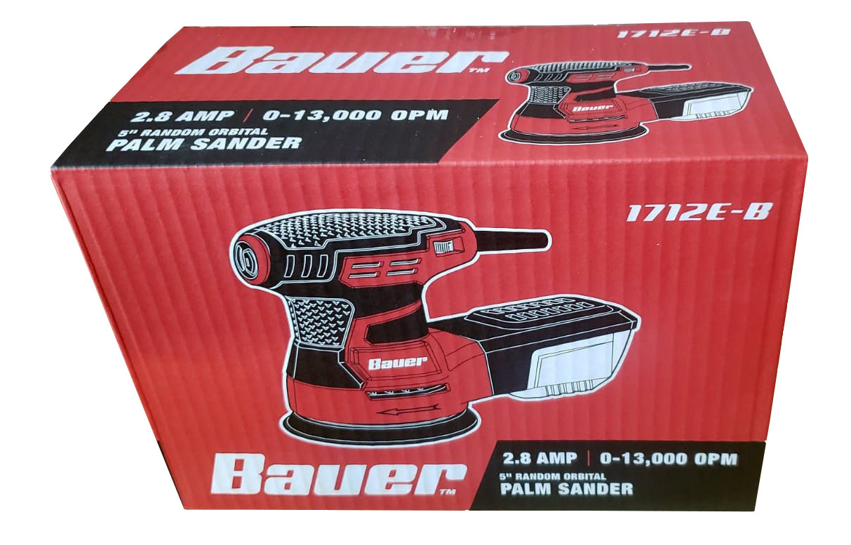 Lijadora De Palma Orbital Aleatoria De 2.8 Amperes, 5 Pulgadas Marca Bauer