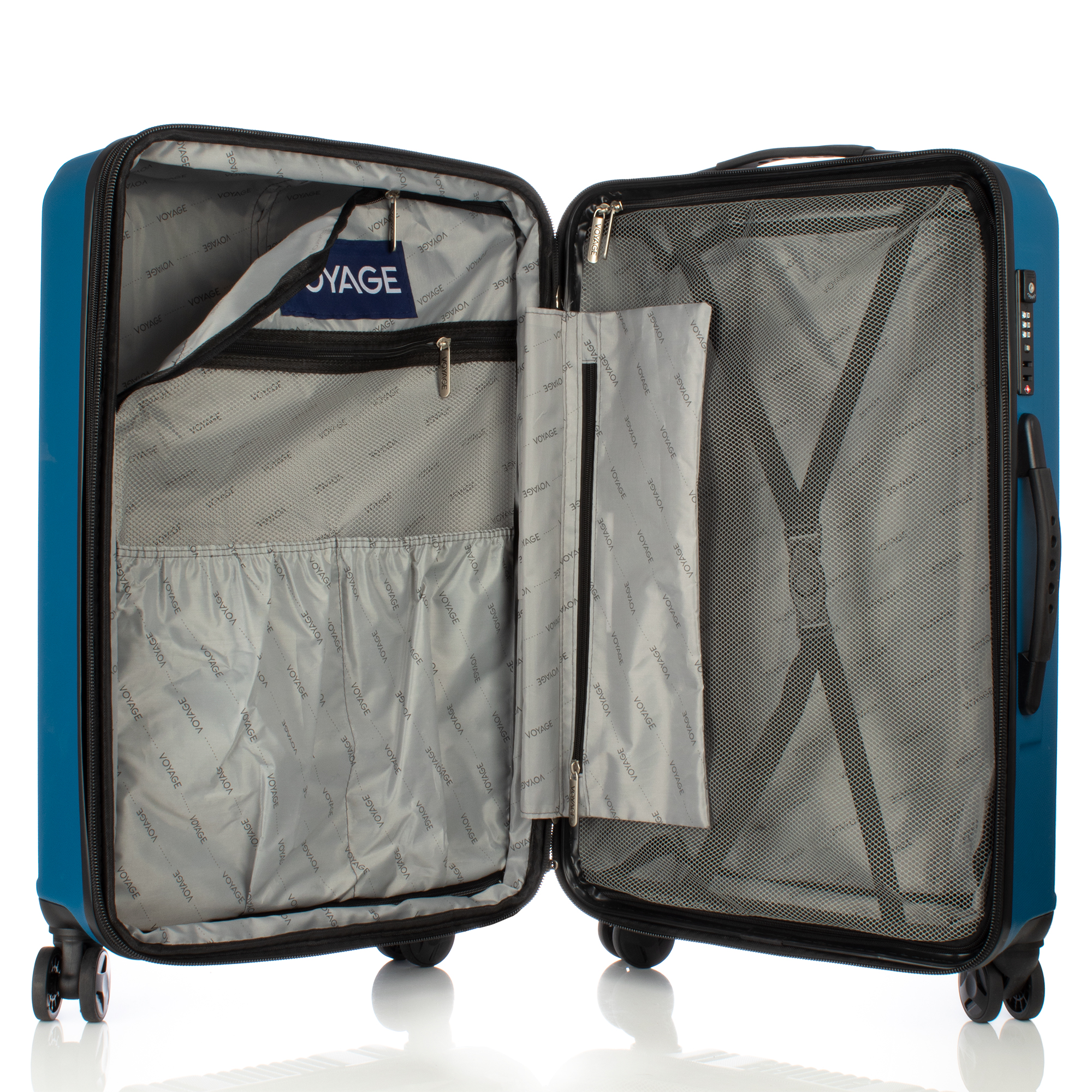 Maleta De Viaje Rígida Original  Voyage Equipaje Azul De 28 Pulgadas .